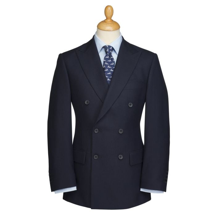 Navy 11oz Charles Double Breasted Twill Suit