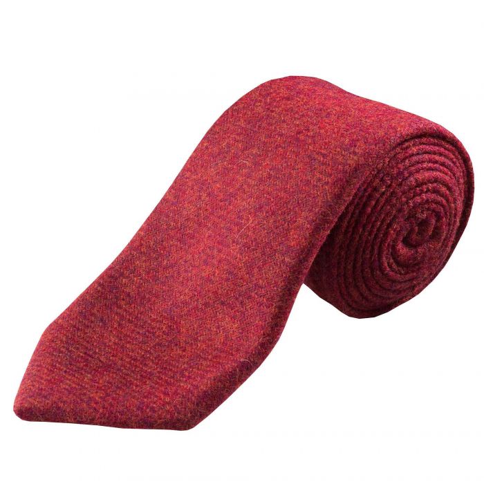 Red Shetland Wool Tie