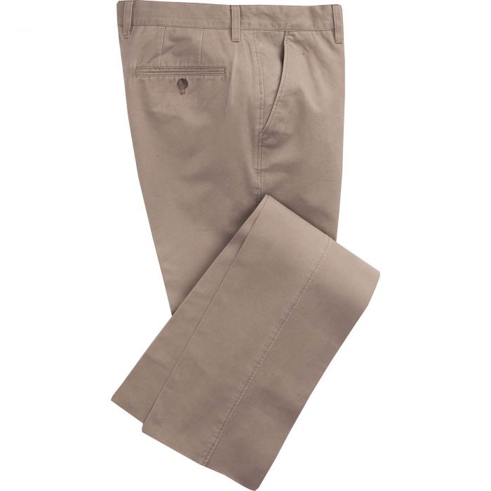Taupe Washed Twill Trousers