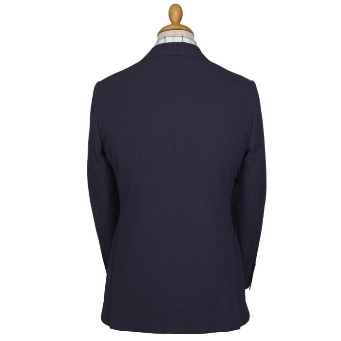 Julius Sports Jacket - Navy Seersucker