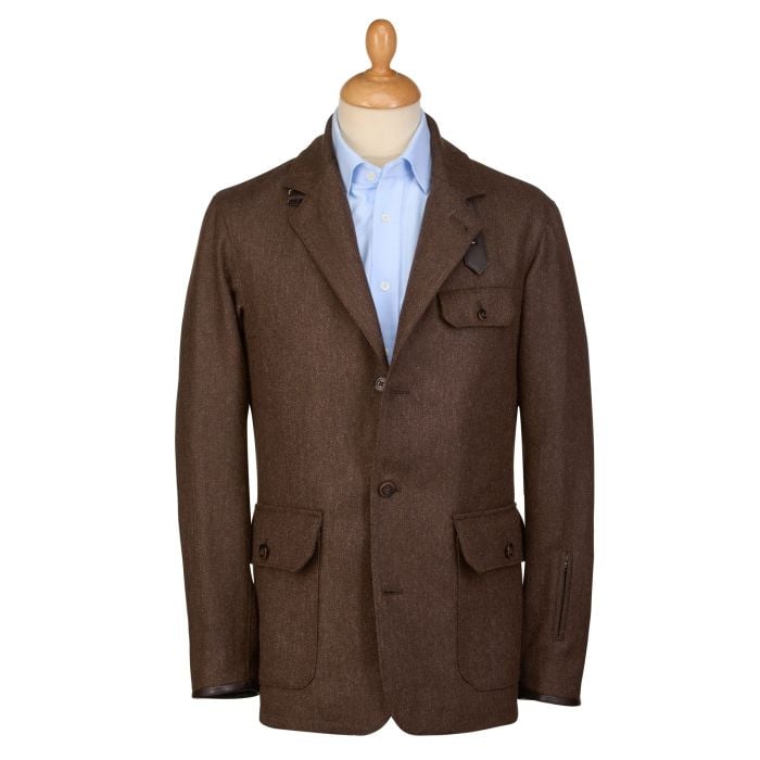 Chocolate Coogan Herringbone Jacket