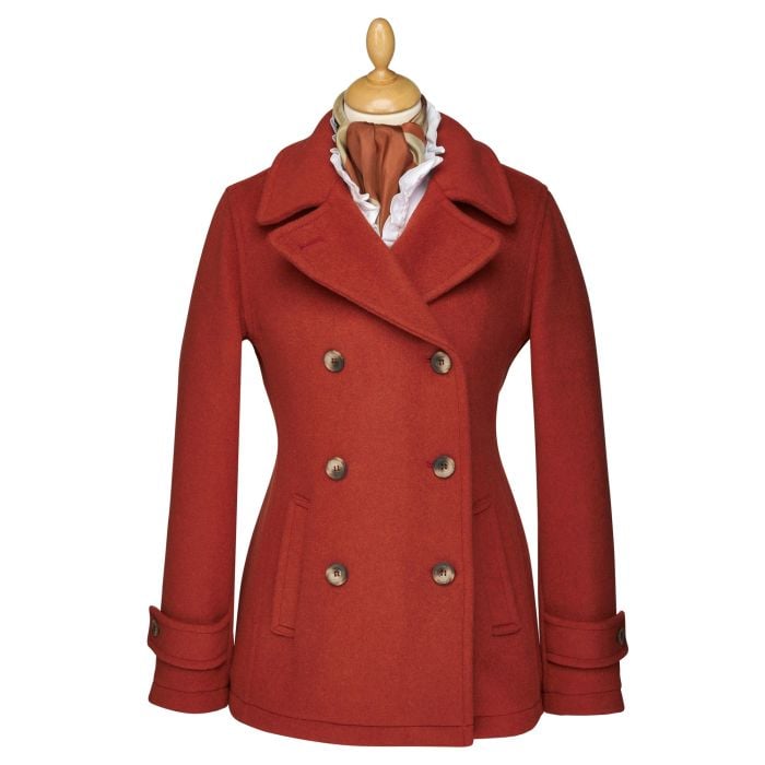 Rust British Classic Peacoat