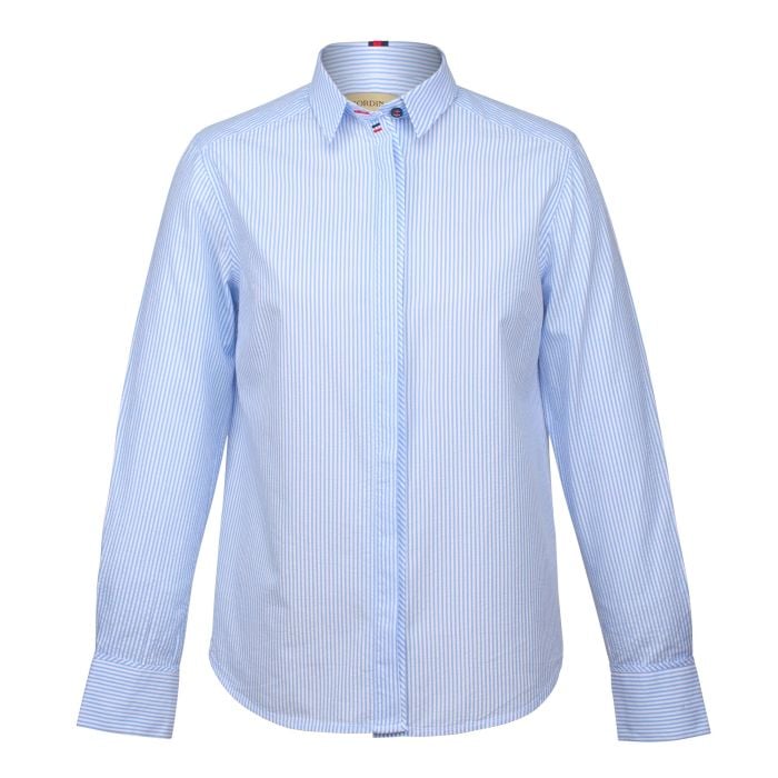 Blue Striped Seersucker Shirt