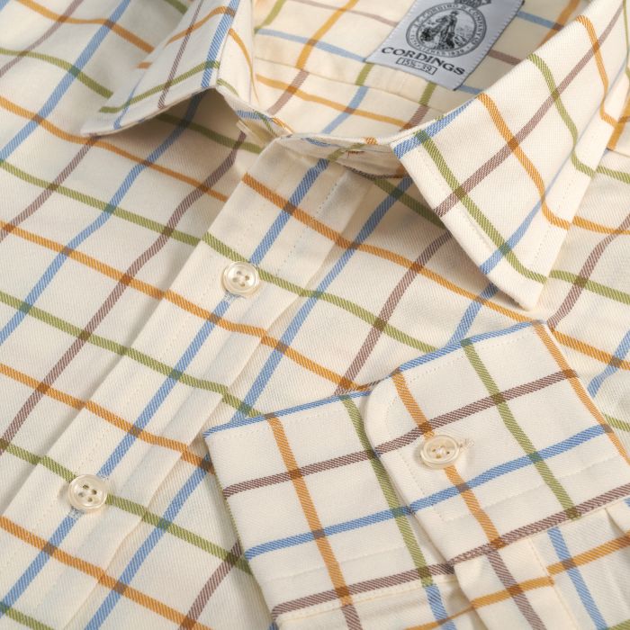 Pale Blue Large Overcheck Tattersall Shirt