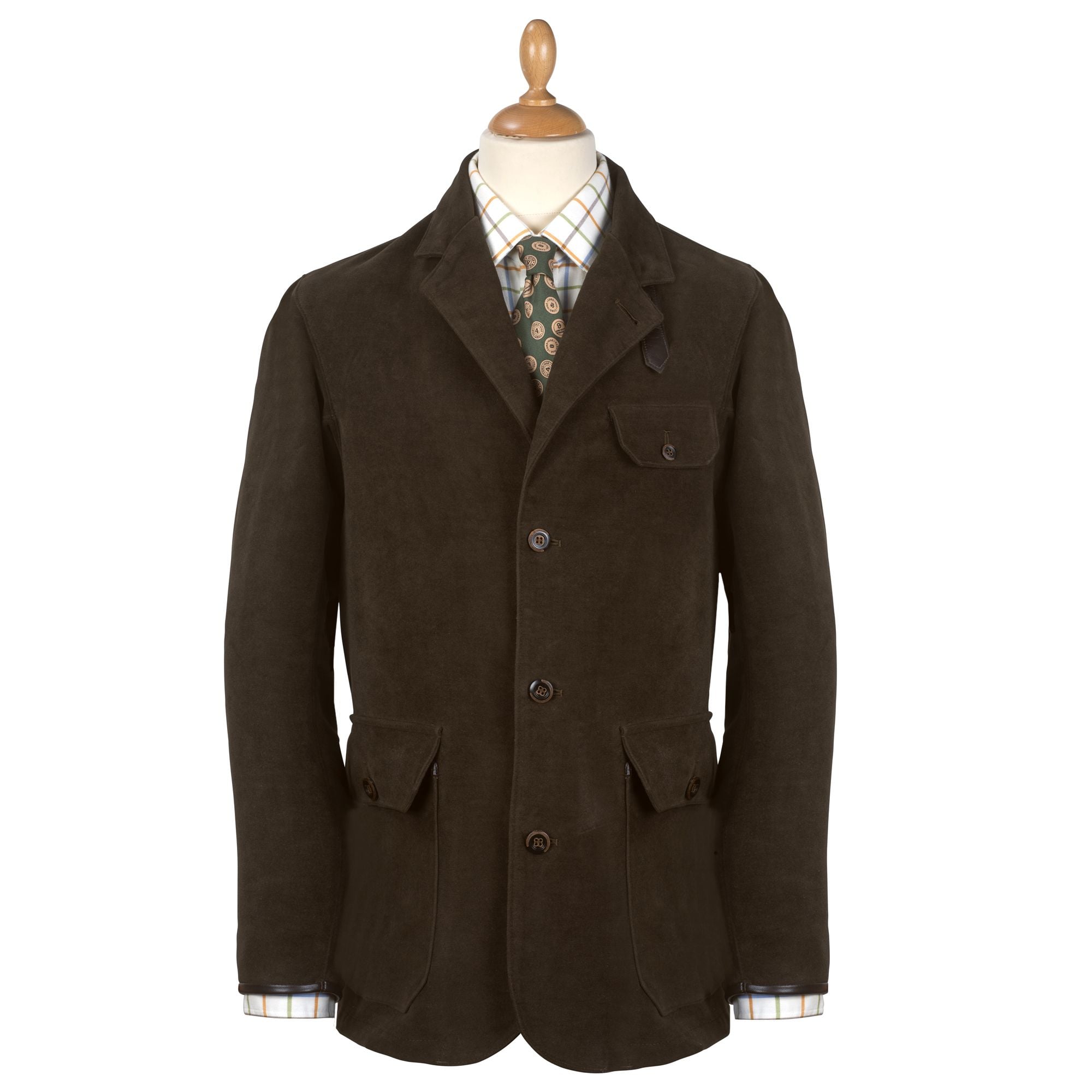 Men's Brown Moleskin Wayfarer Jacket | Cordings US