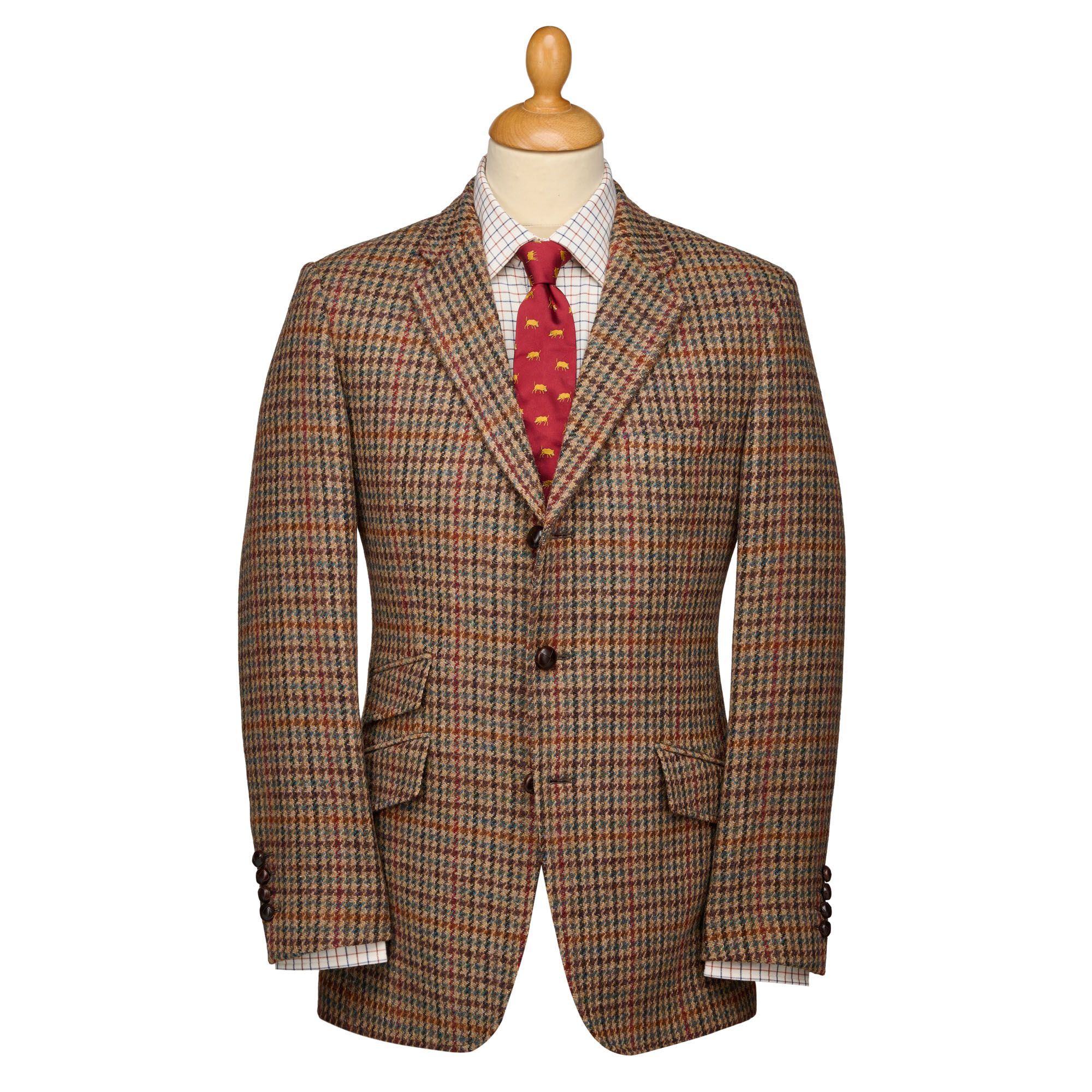 VAN JAC Harris Tweed チェック　ジャケット　ブラウン Tweed チェック　ジャケット　ブラウン VAN Harris JAC