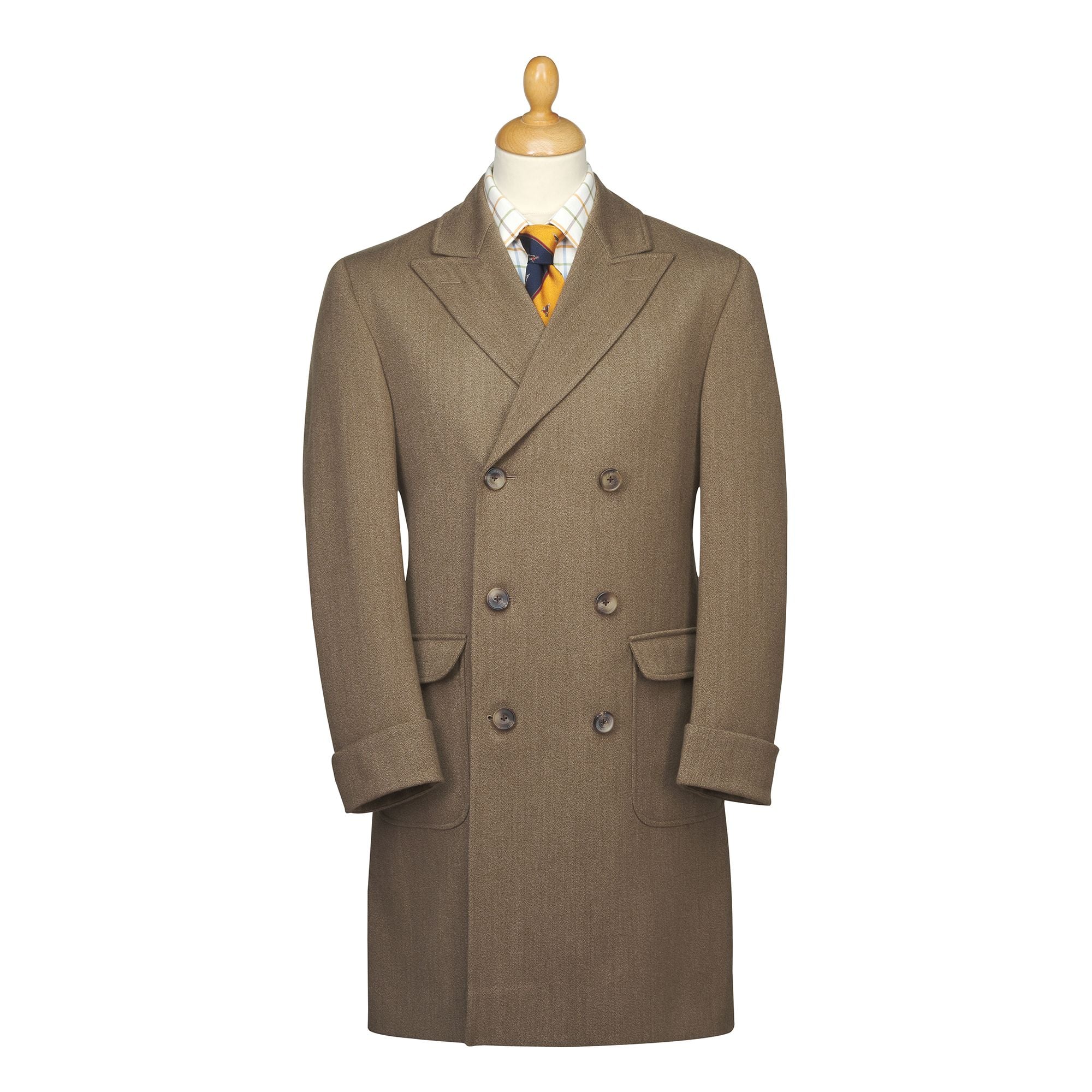 Men's Double Breasted Charles Covert Coat | Cordings US