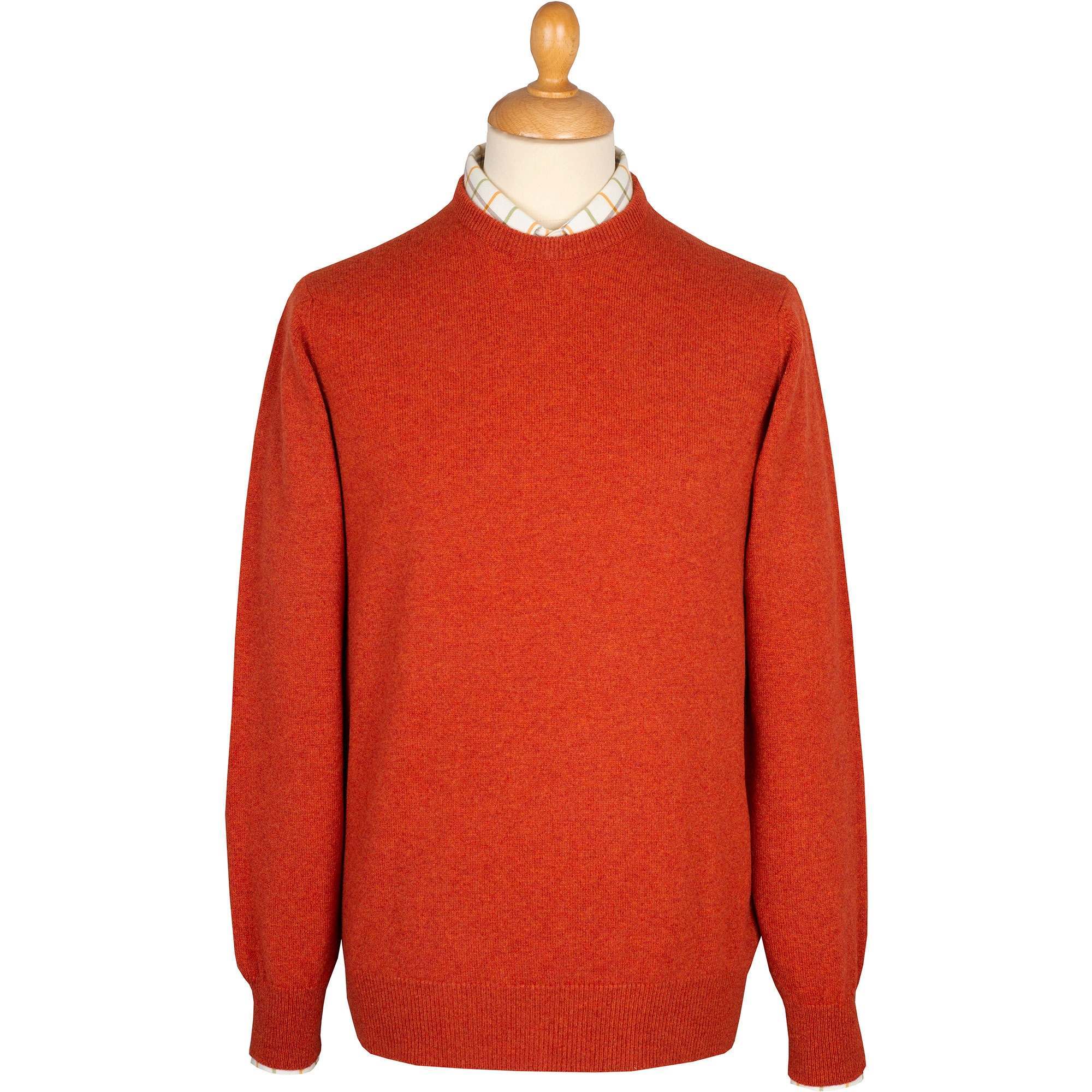 Berry Red Lambswool Crewneck Jumper | Men's Country Clothing